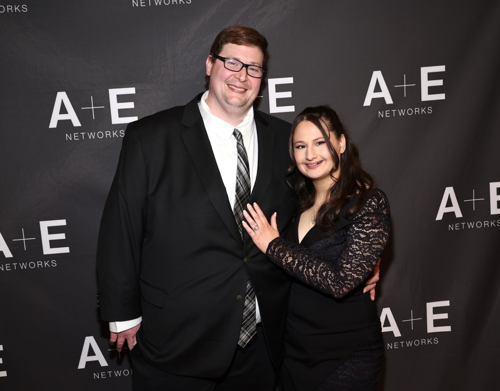 Ryan Anderson and Gypsy Rose Blanchard attend "The Prison Confessions Of Gypsy Rose Blanchard" Red Carpet Event on January 05, 2024 in New York City.