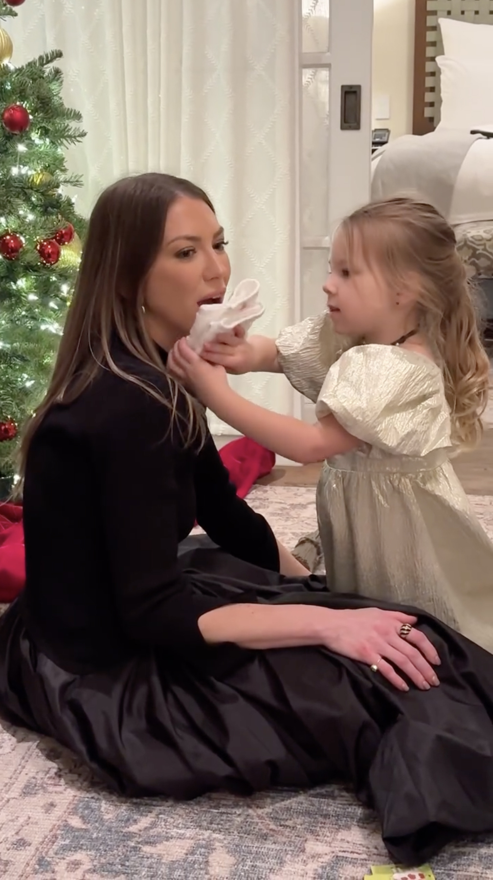 Stassi Schroeder's bloody lip being cared for by her daughter