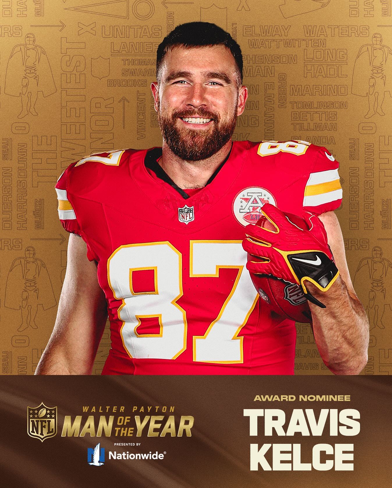 Travis Kelce in uniform.