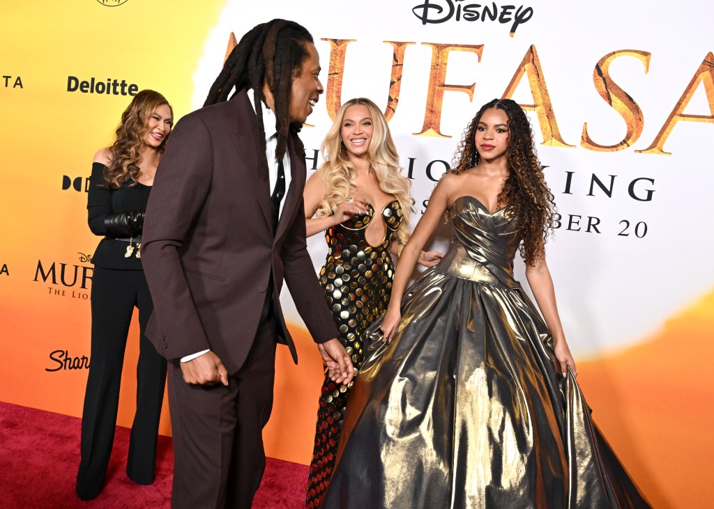 Beyoncé, Jay Z, Tina Knowles, and Blue Ivy “Mufasa: The Lion King" premiere