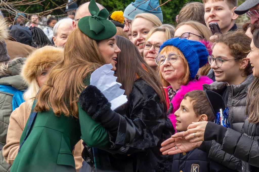 Kate Middleton visiting fans on Christmas Day 2024