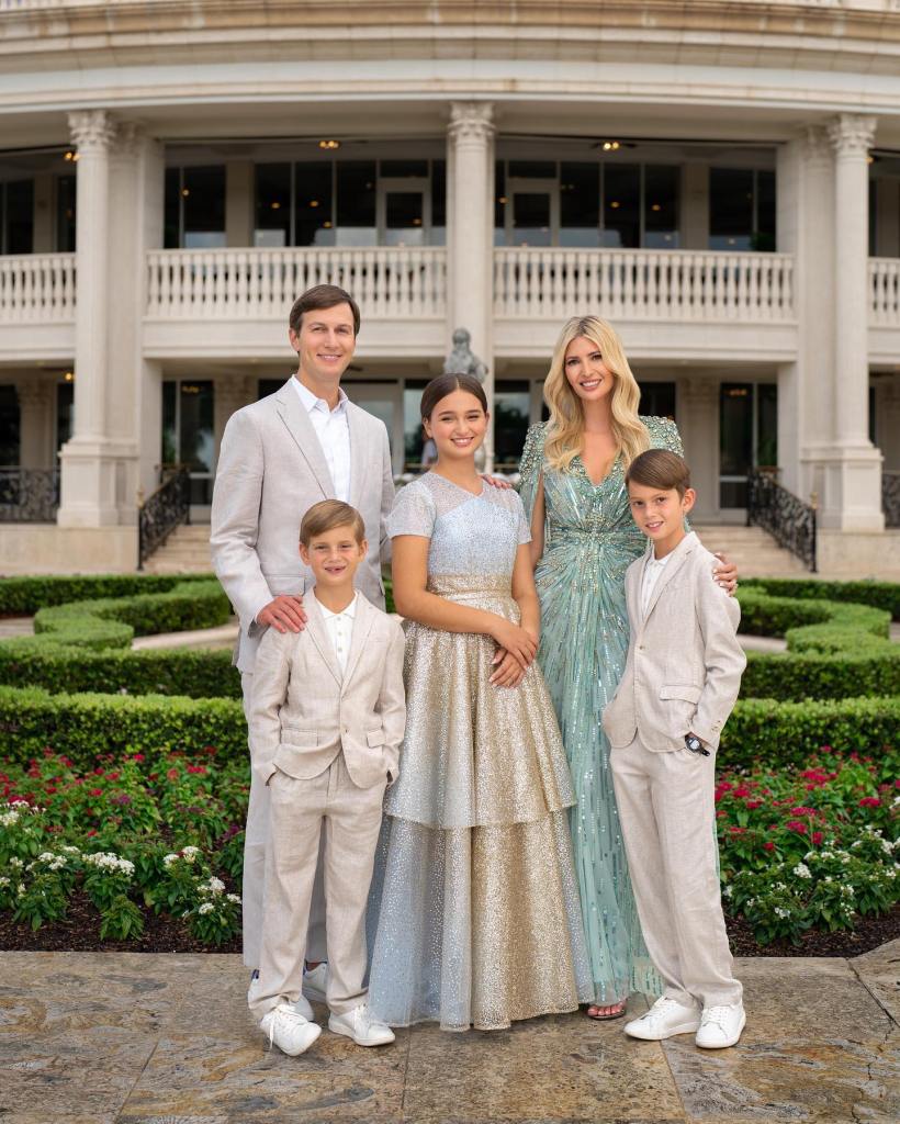 Ivanka Trump with her husband and kids