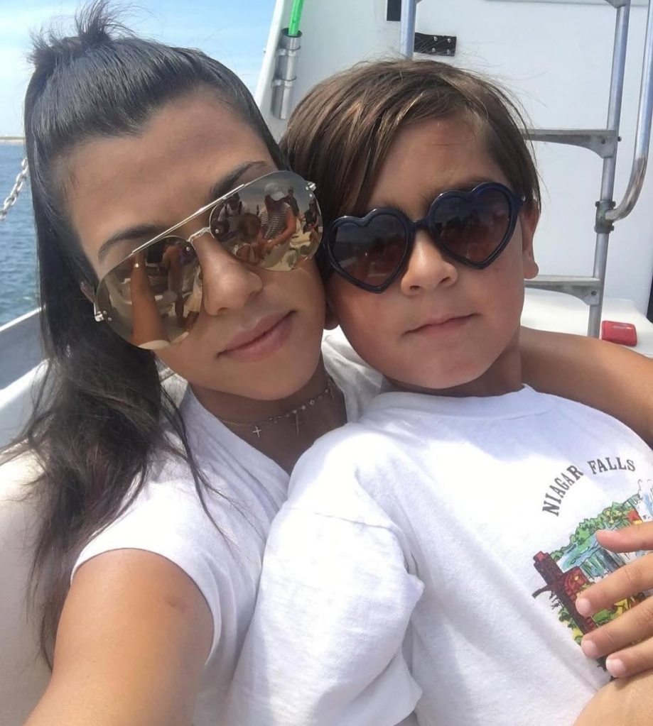 Kourtney Kardashian with her son Mason.