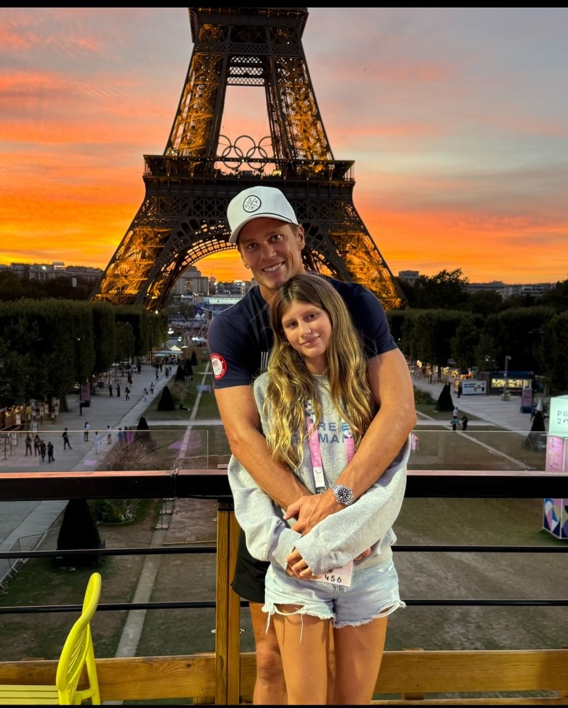 Tom Brady and his daughter Vivian in Paris.