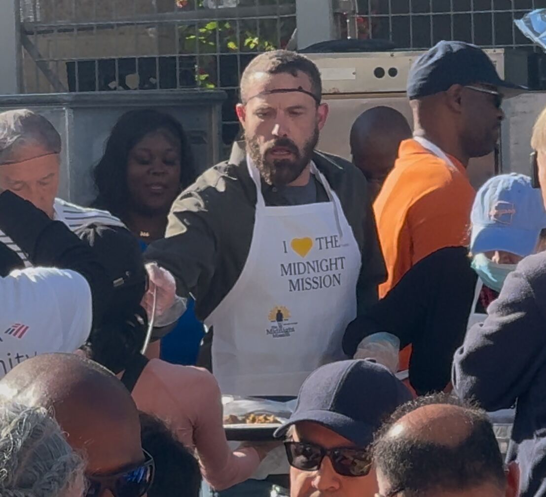 Ben Affleck at a Thanksgiving charity event in November 2024