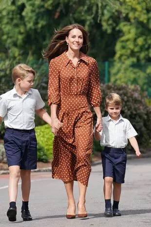 Kate Middleton with Prince George and Prince Louis