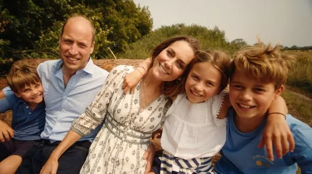 William and Kate with all three children - George, Charlotte and Louis