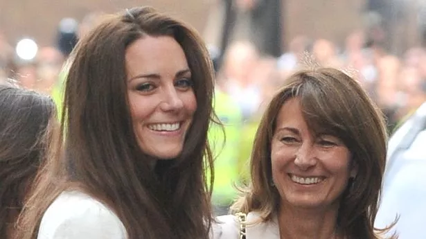 Catherine Middleton is seen arriving with her mother Carole Middleton