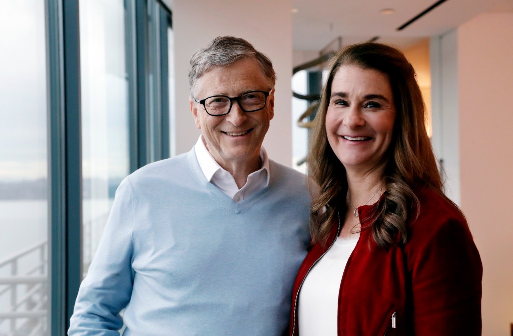 Bill and Melinda Gates pose for a photo.