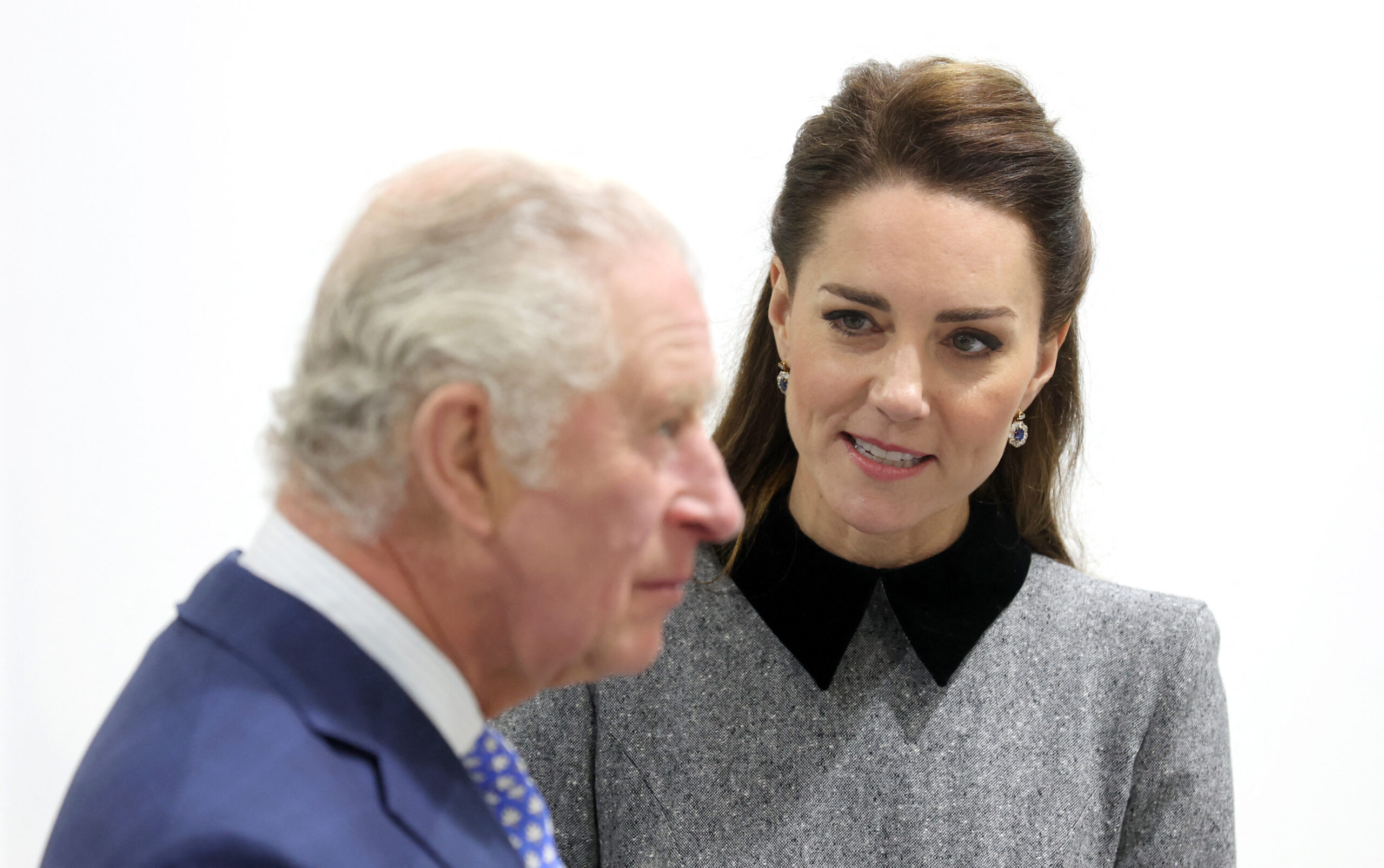 King Charles III and Catherine, Princess of Wales, in conversation.