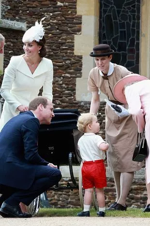 royal family and their nanny outside church