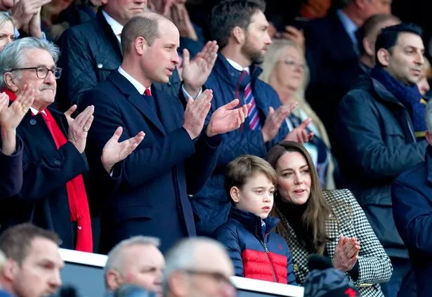 Prince George with his parents the Prince and Princess of Wales