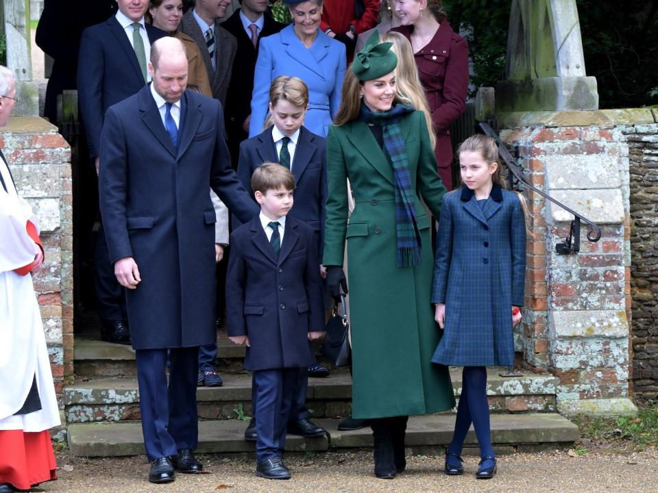 Prince William, Kate Middleton, and their children in December 2024.