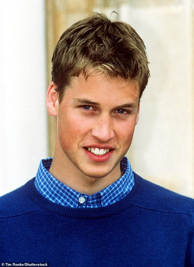 William aged 16  in 1999, the year he was labelled Tatler magazine's hottest date for 2000