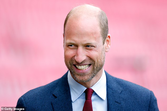 Prince William, named the world's sexiest bald man, pictured with his new beard in September