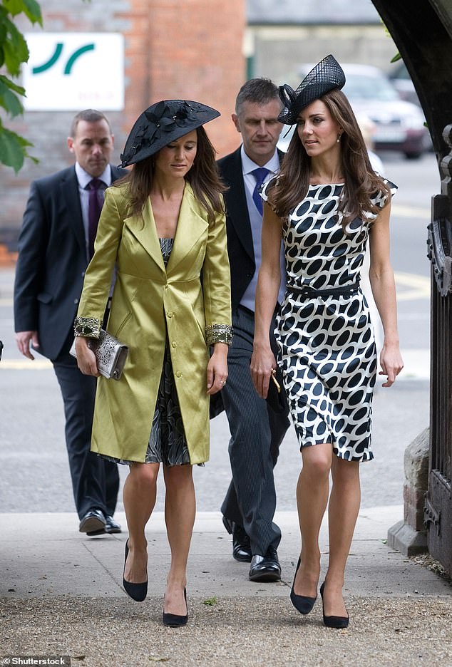 Pippa Middleton and her sister, Princess Kate, attending a wedding together in June 2011