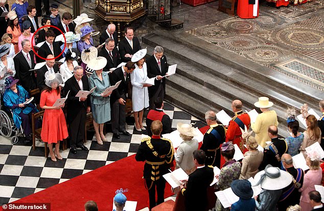 Alex, circled, attended Prince William and Kate's wedding at Westminster Abbey in 2011