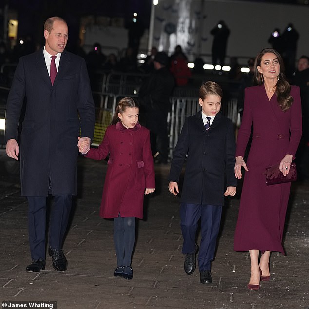 The Wales family showcased a cohesive appearance at the 2023 Christmas carol concert held at Westminster Abbey