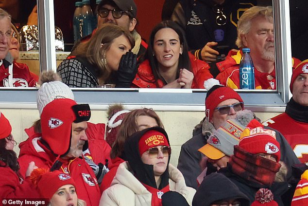 Caitlin Clark sat with Taylor Swift to watch the Chiefs beat the Texans on Saturday