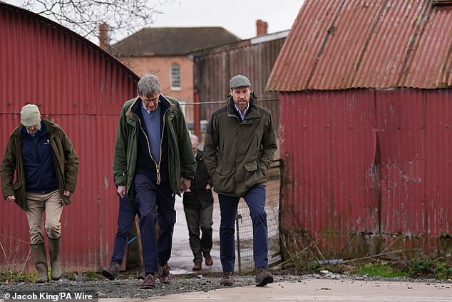 Pictured: The Prince of Wales during a visit to Lower Blakemere Farm, a Duchy Focus Farm in Hereford