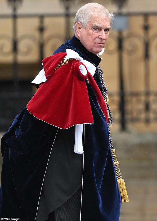 Prince Andrew at the Coronation in 2023. Forty-two per cent of those polled said the Duke of York should pull out of all future royal Christmases