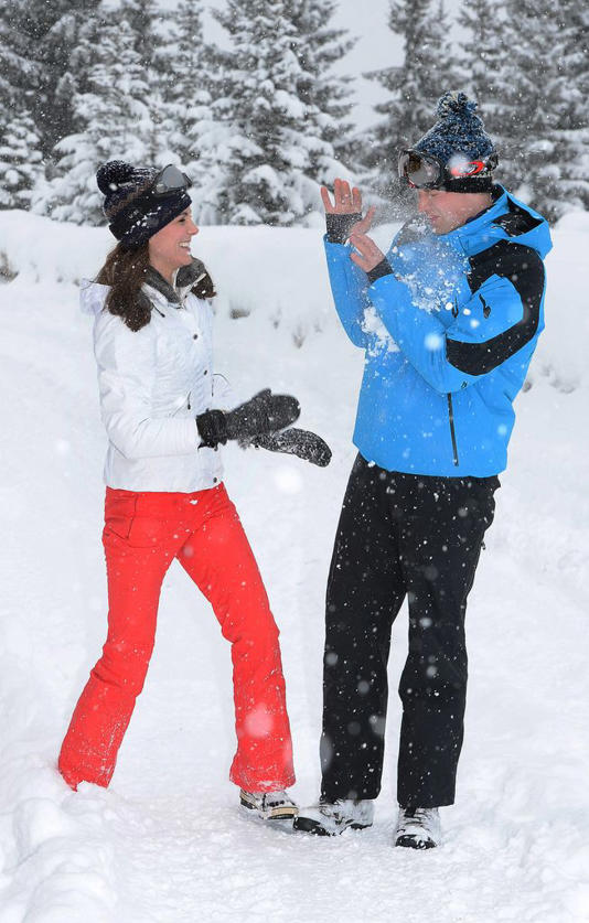 Princess Kate playfully launched a snowball at her husband William