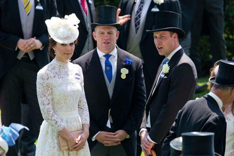 Kate Middleton, Mike Tindall and Prince William