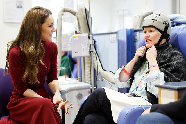 Chris Jackson/Getty Kate Middleton and Katherine Field at The Royal Marsden Hospital in London on Jan. 14, 2025.