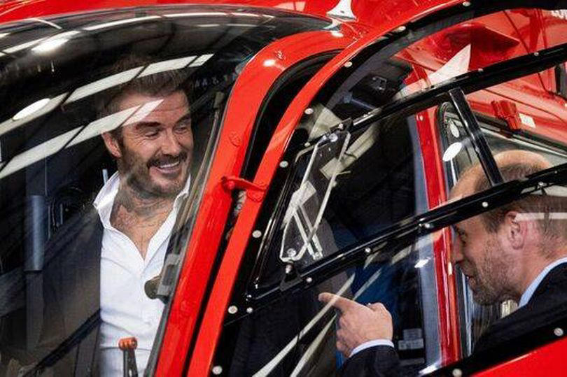 Beckham helped Prince William raise funds for new helicopters for London's Air Ambulance