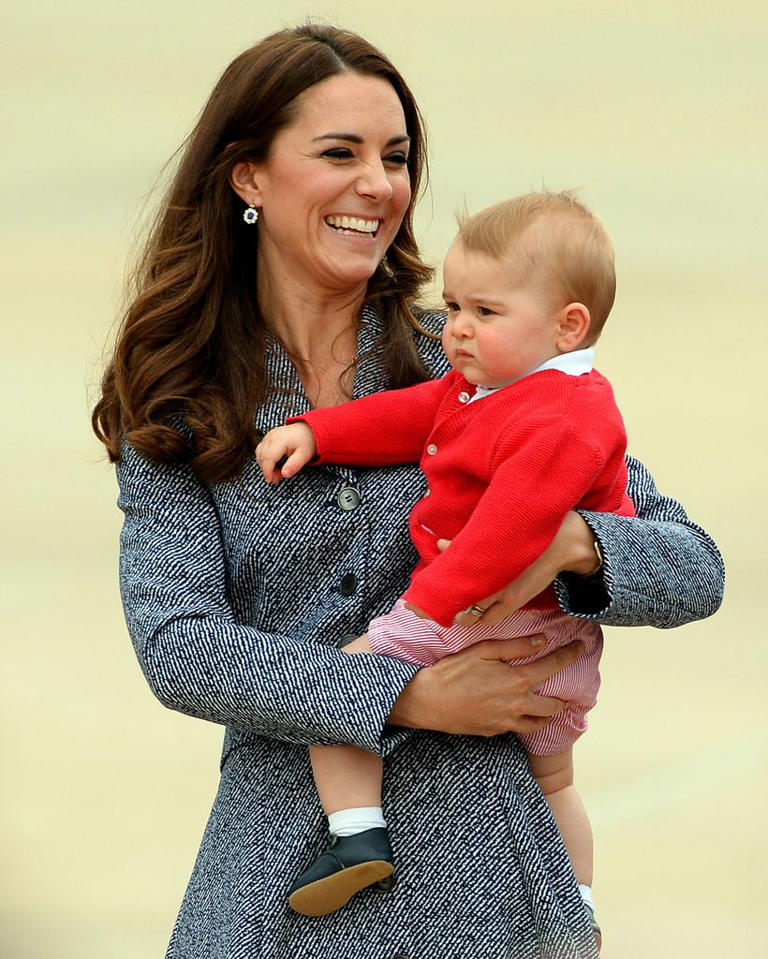 Kate took her then-baby son George to the park for a visit in 2014