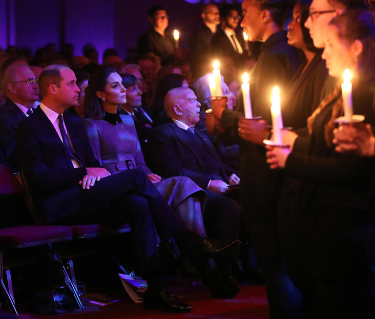 Prince William and Kate Middleton attend the UK Holocaust Memorial Day Commemorative Ceremony in Westminster on January 27, 2020 in London, England.