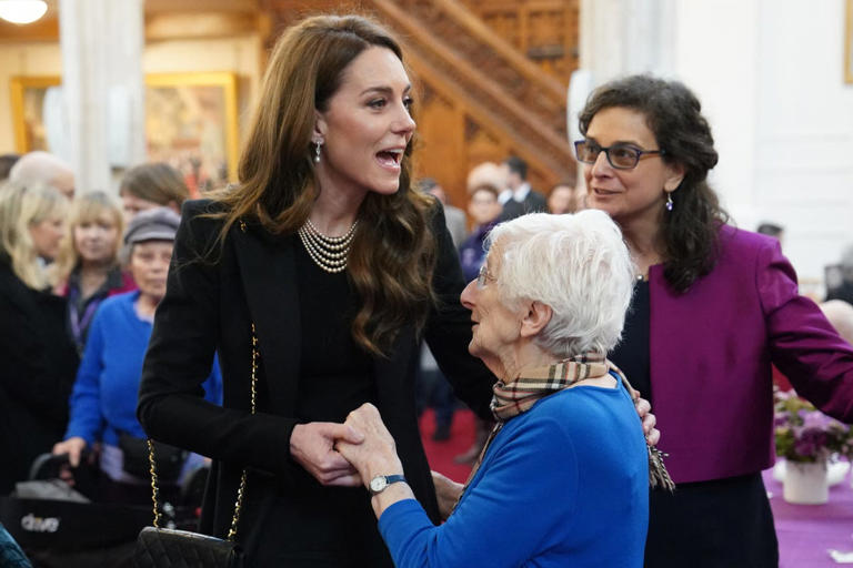 Kate with Holocaust survivor Yvonne Bernstein before the ceremony.