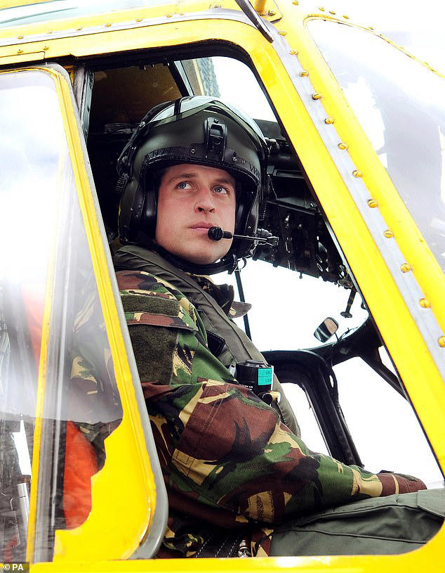 The Sea King XY589 was flown by 'Flight Lieutenant Wales' on 2 October 2010 for his first operational call-out as an RholAF search and rescue pilot 