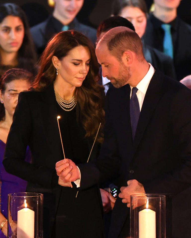 Middleton also wore her Bahrain pearl drop earrings, which were passed down from Queen Elizabeth II. Getty Images