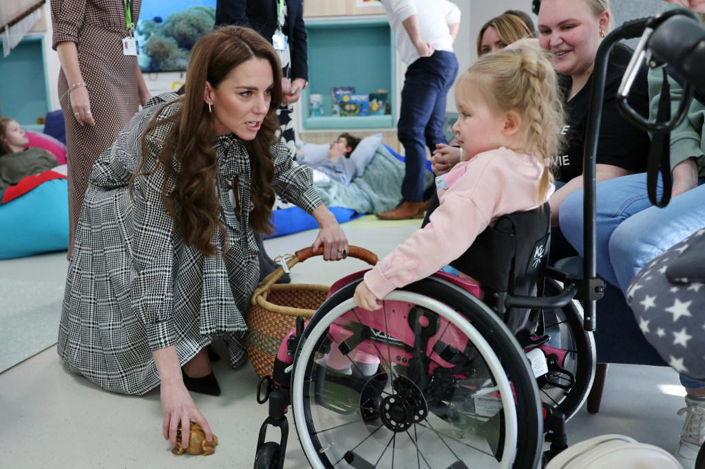 Kate Middleton visited the Tŷ Hafan hospice in Sully, Wales, Thursday. POOL/AFP via Getty Images