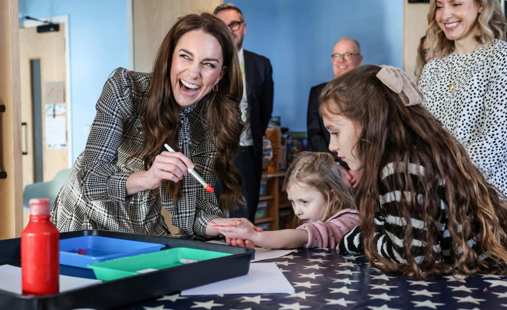 She laughed during the craft. via REUTERS