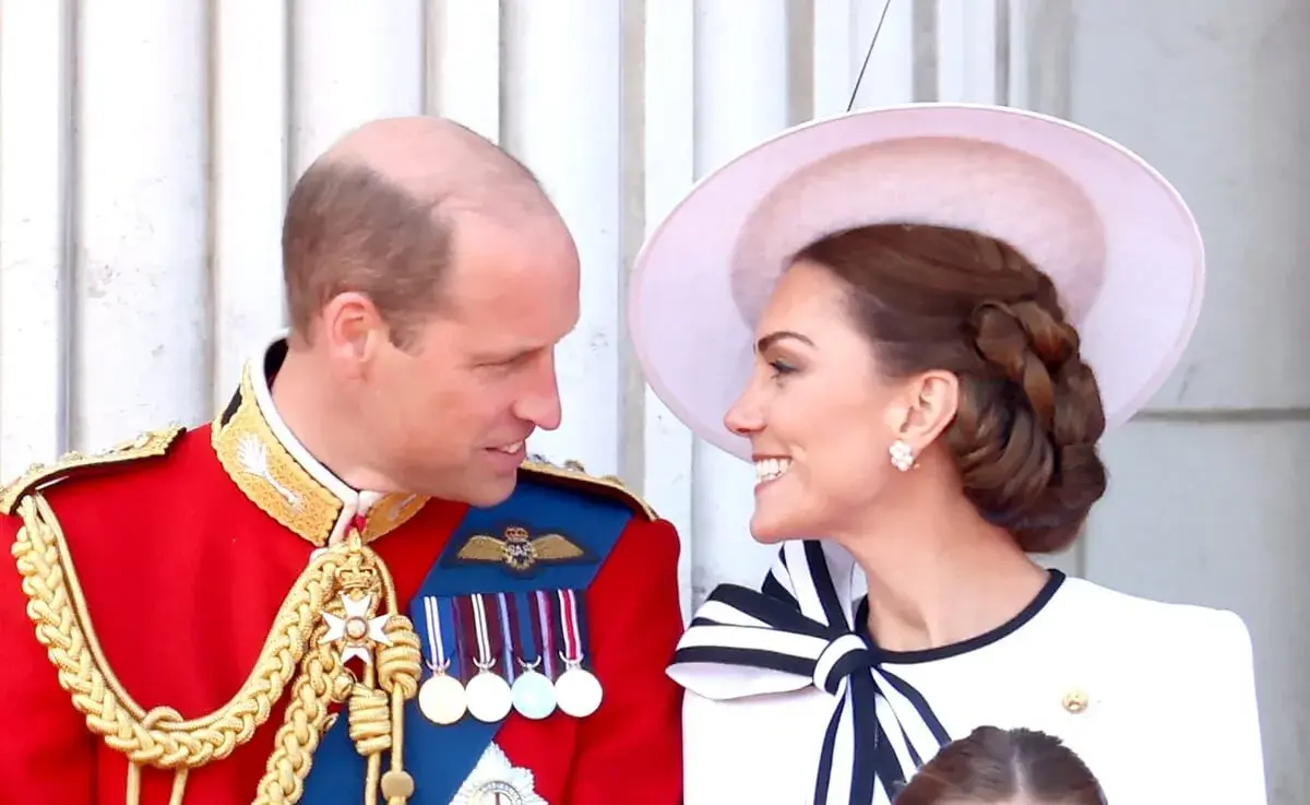 Prince William and Kate Middleton standing on the balcony of Buckingham Palace during 2024 Trooping the Color | Chris Jackson/Getty Images