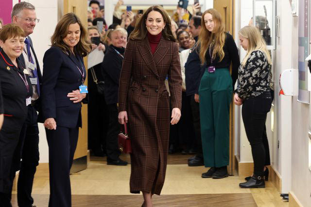 CHRIS JACKSON/POOL/AFP via Getty Princess Kate walking through the Royal Marsden Hospital in London on Jan. 14, 2025