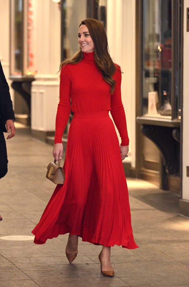 Kate Middleton Stuns in Red Turtleneck Dress for Forward Trust Event