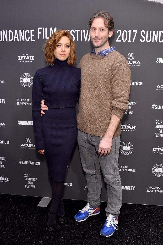 Aubrey Plaza and her husband Jeff Baena