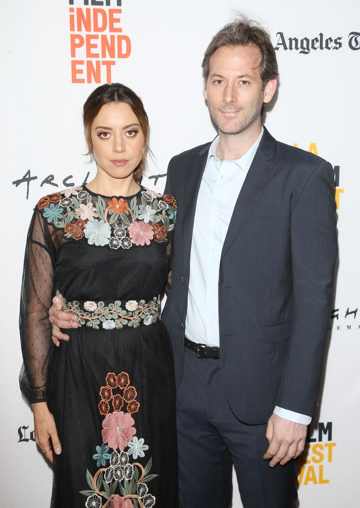 Aubrey Plaza and her husband Jeff Baena