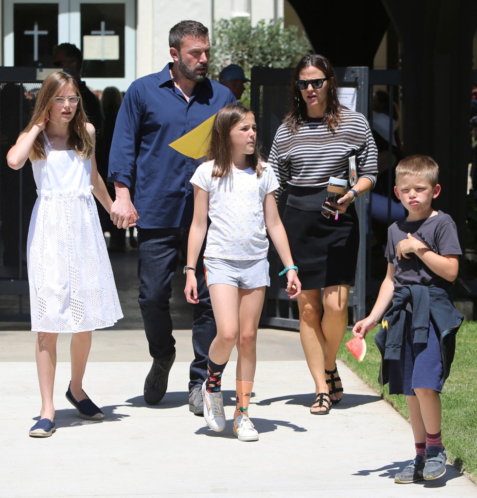 Jennifer Garner, Seraphina Affleck, Violet Affleck, Ben Affleck, Samuel Affleck