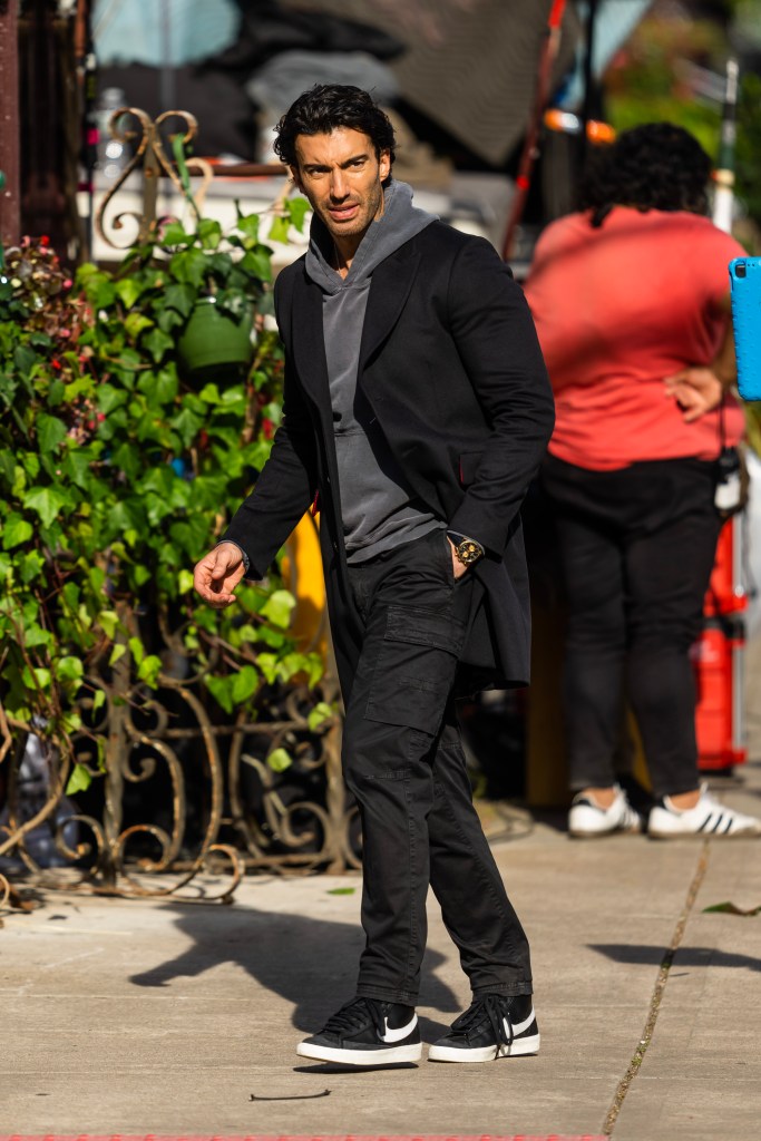 Justin Baldoni is seen filming "It Ends With Us" on May 25, 2023 in Hoboken, New Jersey.