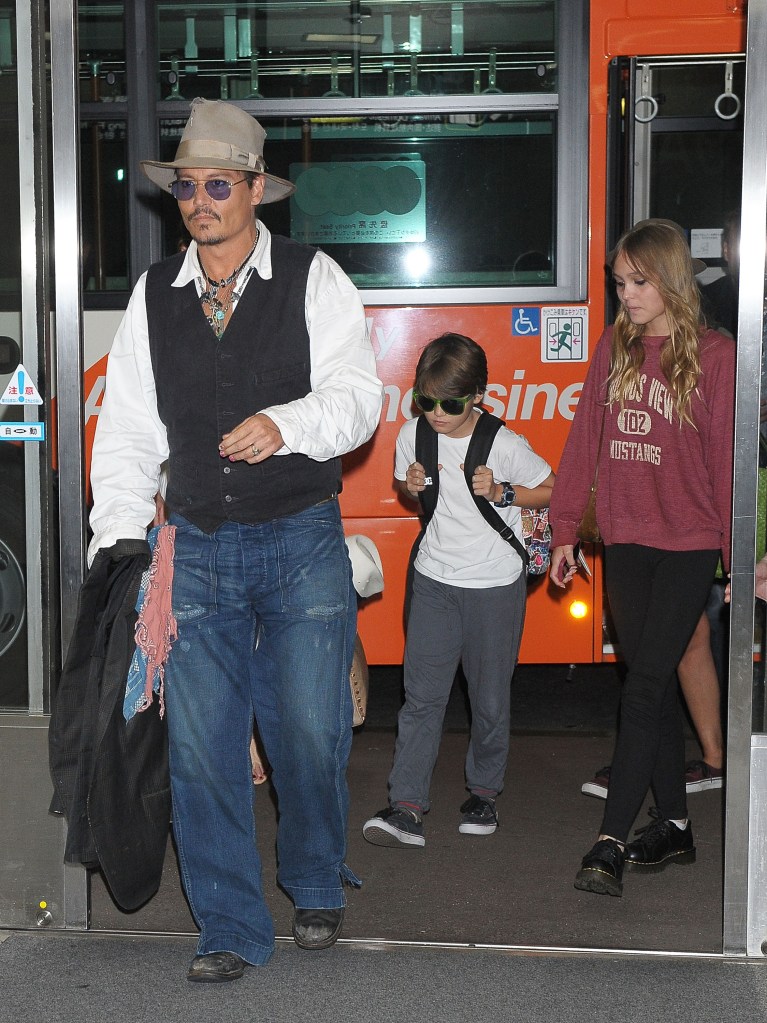 Johnny Depp, Lily-Rose, and Jack Depp