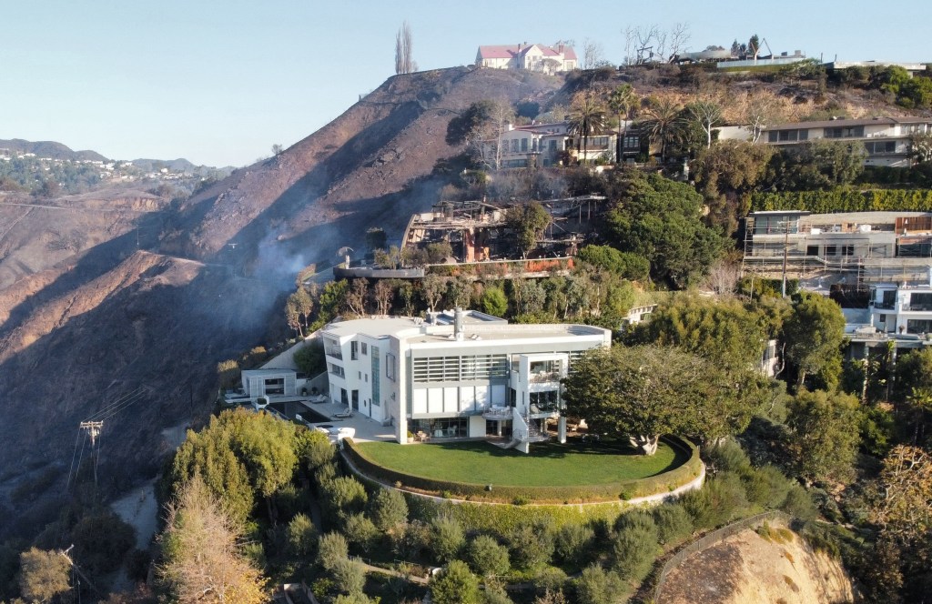 Pacific Palisades home of Tom Hanks and Rita Wilson after Palisades Fire