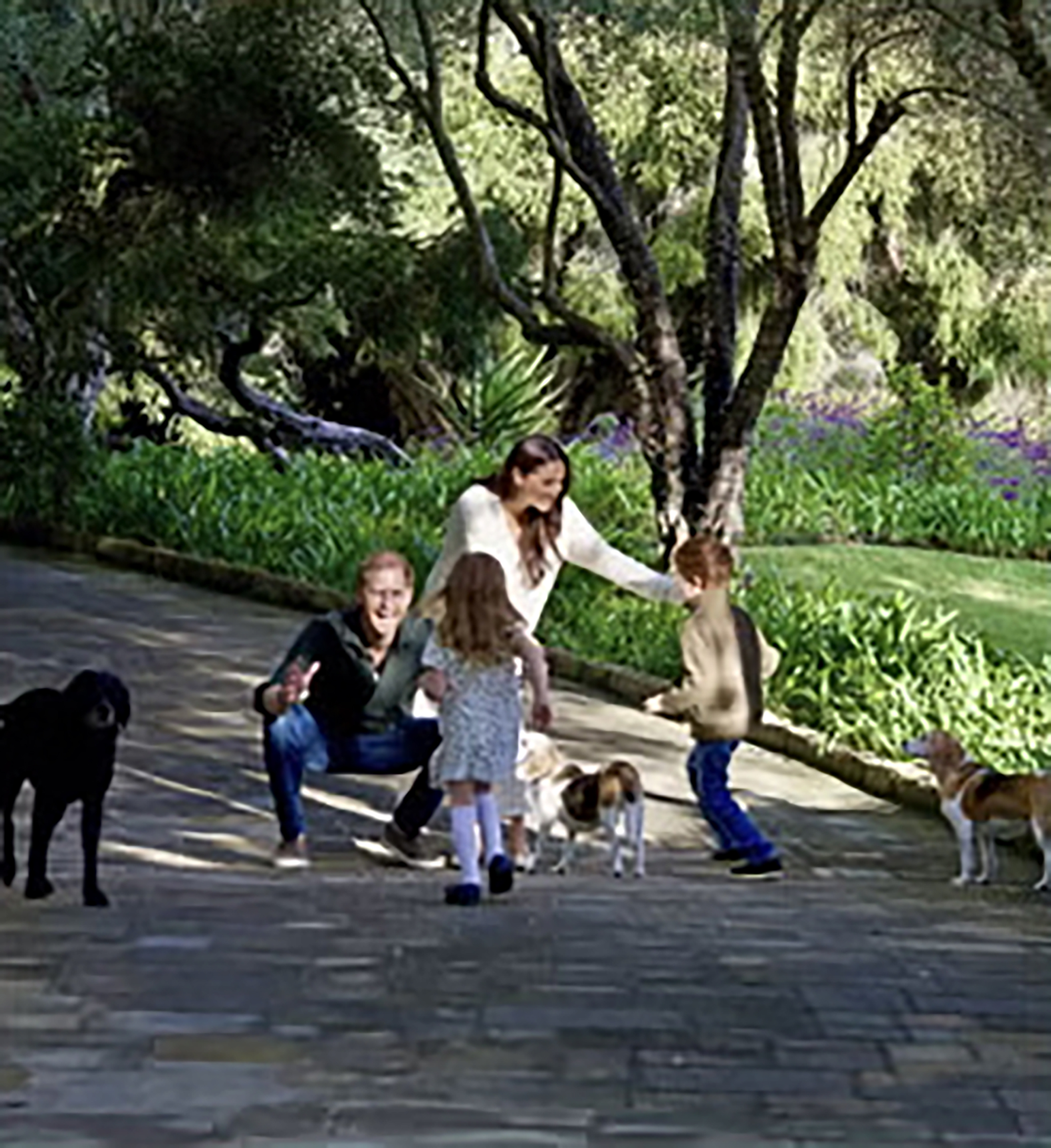 Prince Harry, Meghan Markle, Prince Archie and Princess Lilibet in their 2024 Christmas card