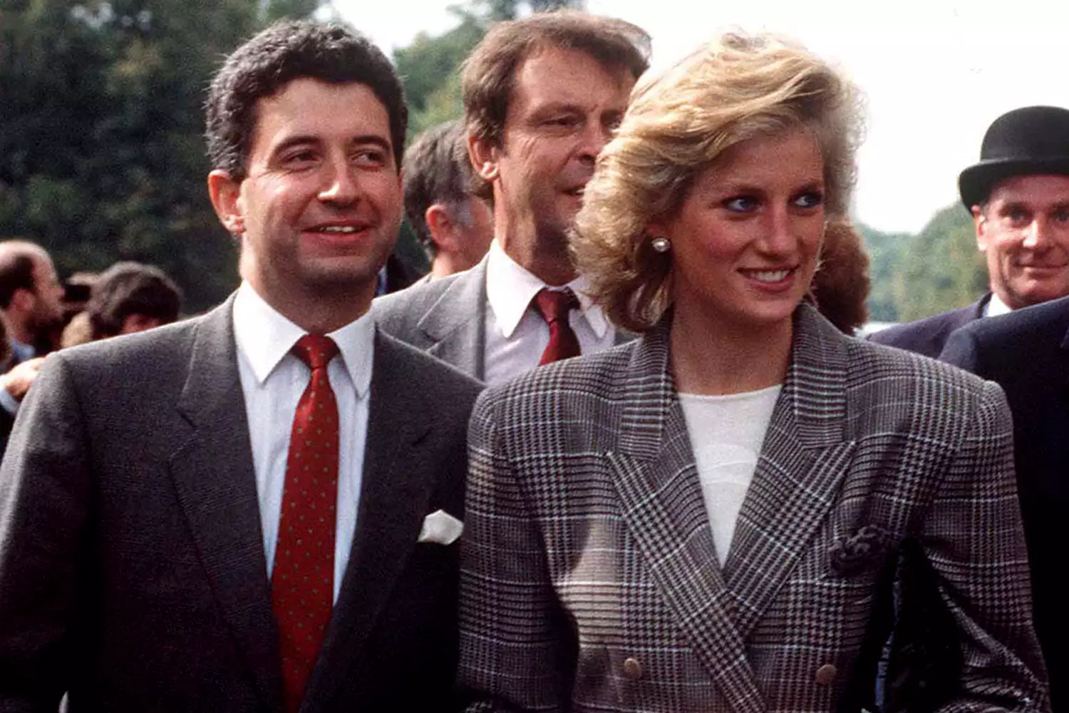 Princess Diana With Her Private Secretary Patrick Jephson At The Burghley Horse Trials Stamford