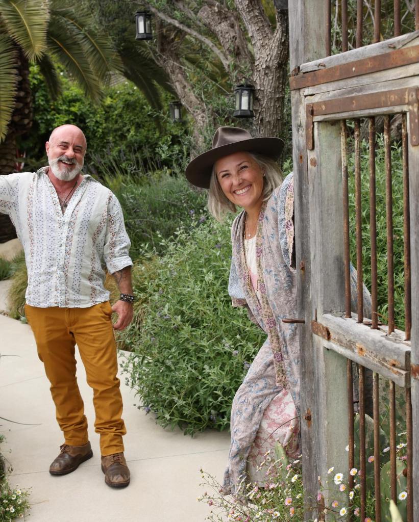 Ricki Lake and husband Ross Burningham at their Pacific Palisades home.