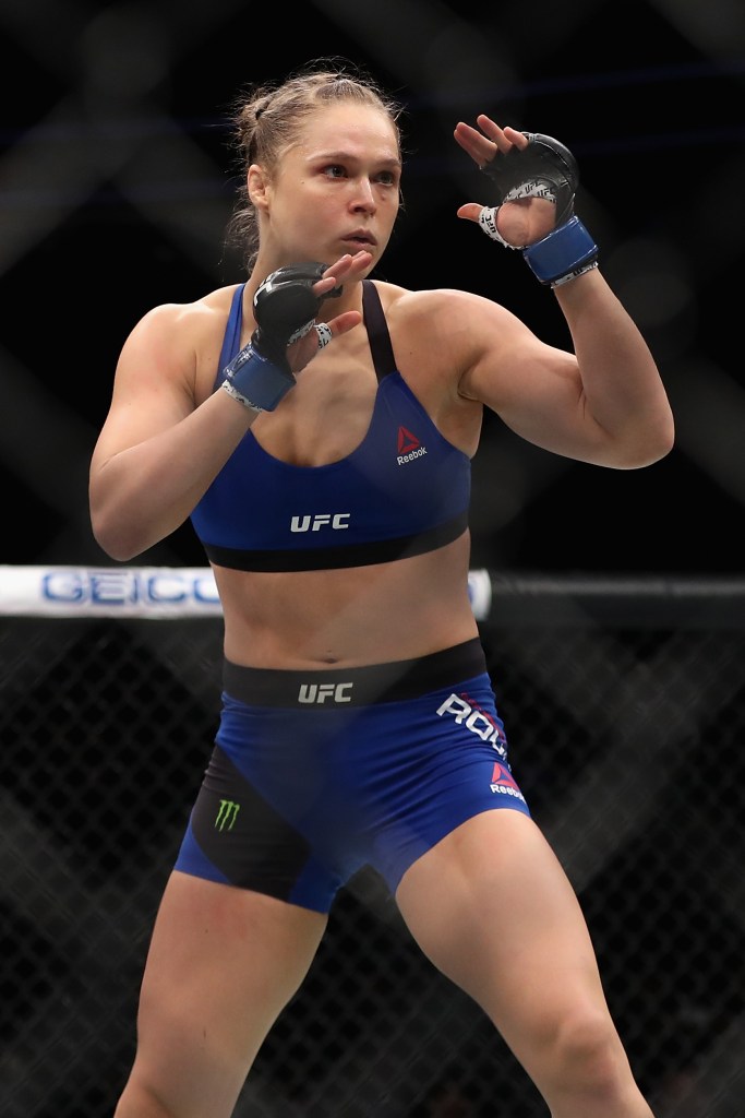 Ronda Rousey fighting in December 2016