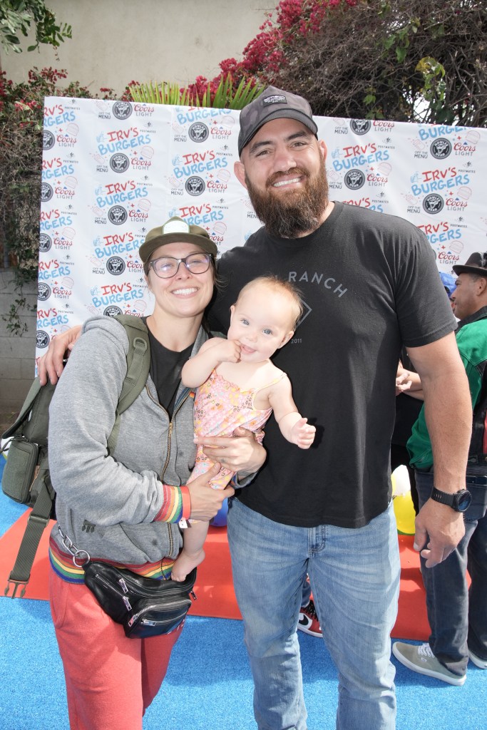 Ronda Rousey, Travis Browne and daughter in May 2022